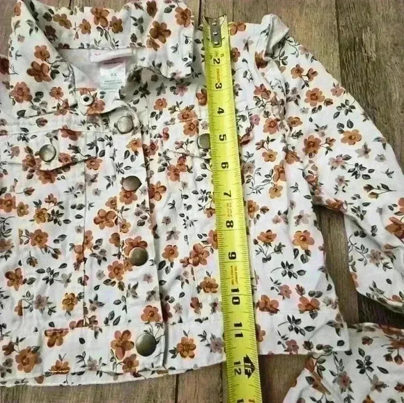 LITTLE LASS girls size 6x jacket  orange and white - Picture 2 of 9